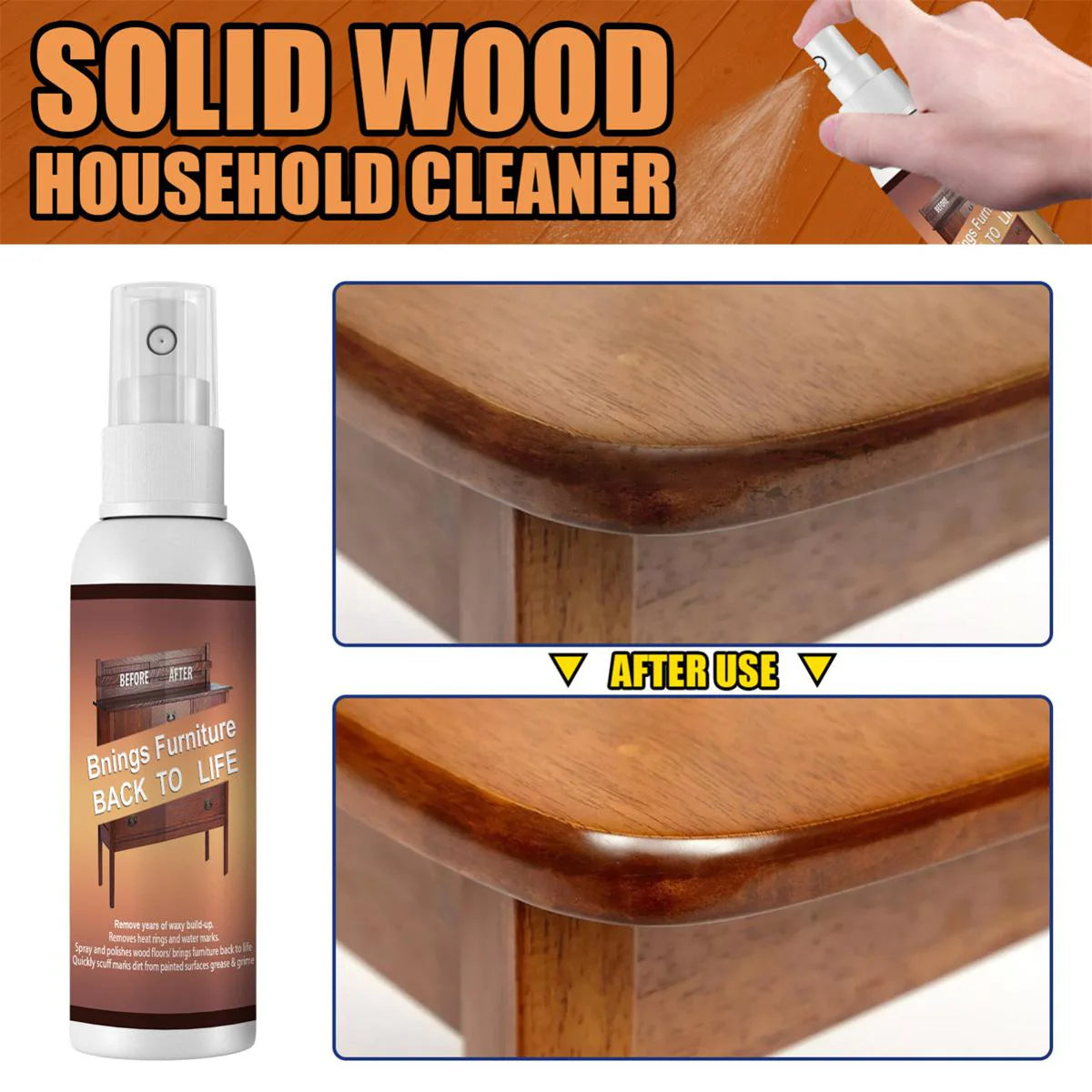 New Scratch Repair Polish, Natural Shine Furniture Repair Tool, Wood Cleaner