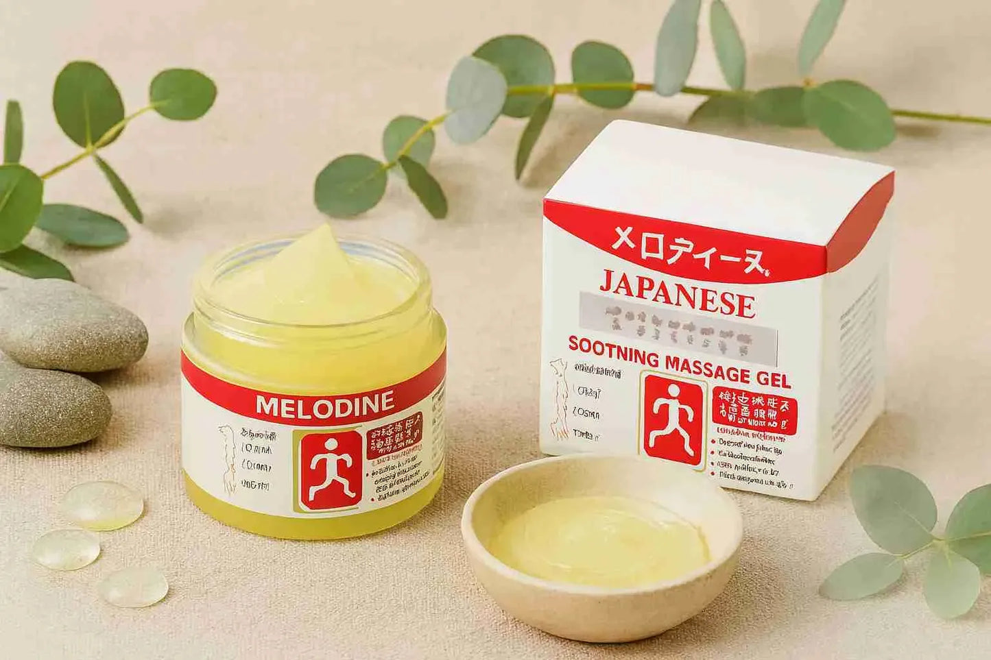 MELODINE Japanese Soothing Massage Gel – Muscle & Joint Pain Relief Cream